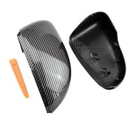 Cubierta para retrovisor de puerta Para MK6 Para Golf 6 Para GTI 2009-2019 Cubierta De Espejo Tapa De Espejo Retrovisor Lateral Plateada Carcasa Accesorios Para Automóvil(Carbon Look Black)