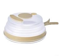 Cubierta para salpicaduras de microondas, tapa plegable resistente al calor con asa para alimentos, diseño seguro de silicona que mantiene las comidas calientes y frescas