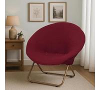 Cubierta para Silla Saucer Impermeable, Funda Elástica para Silla Luna, Se Ajusta A Redonda De 70-80cm Plato, Decoración Elegante para Sala Y Jardín(Burgundy,Set of 1)