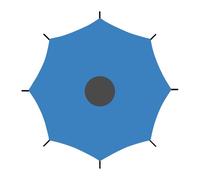 Cubierta para sombrilla, toldo para cama elástica, resistente a los rayos UV, fácil de poner en marcha la cubierta protectora para exteriores, equipamiento de accesorios para el blindaje