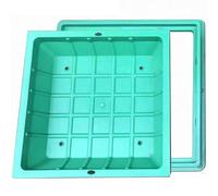 Cubierta para tanque séptico compuesto, placa de drenaje cuadrada resistente a la presión, tapa de boca para césped y parque, diseño en T, 70 x 70 x 12 cm