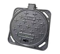 Cubierta para tanque séptico de hierro dúctil y tapa redonda de metal atornillada para D ideal para estacionamiento de Ga y placa de acceso a aguas residuales de hormigón