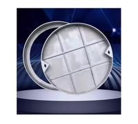 Cubierta para tanque séptico redondo de acero inoxidable con base de césped, 30 x 30 cm, tapa de drenaje duradera para jardín y patio, resistente a la intemperie, diseño resistente a la intemperie