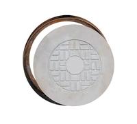 Cubierta para Tanque séptico, Tapas de Fibra de Acero y Cemento, Cubierta y Marco para Bomba de sumidero empotrada de 16 Pulgadas, para entradas de vehículos, muelles y c