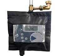 Cubierta para temporizador de aspersor, protector de temporizador de grifo de manguera con ventana frontal transparente, protección UV, tela Oxford, panel de control para dispositivos de riego al aire