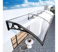 Cubierta para terraza exterior resistente a los rayos UV, policarbonato autolimpiable, soporte de aluminio (99 x 99 cm), protección impermeable para patios y balcones