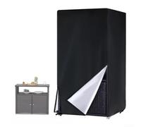 Cubierta para toalla de piscina, 61 x 61 x 114 cm, 1 pieza, protección impermeable y a prueba de polvo para uso en interiores y exteriores, negro (600D)