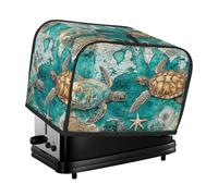 Cubierta para tostadora con diseño de estrella de mar de tortuga para 2 rebanadas, cubierta para electrodomésticos pequeños con bolsillos, protección contra el polvo y las huellas dactilares