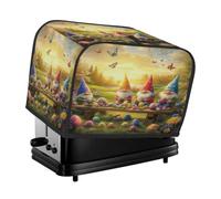 Cubierta para tostadora con diseño de gnomos y mariposas de cuento de hadas de Pascua, puesta de sol, cubierta antipolvo para máquina de pan, pequeño electrodoméstico de cocina