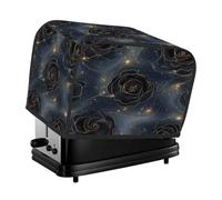 Cubierta para tostadora de 2 rebanadas Absttract Black Rose Flowers Small Appliance Toaster Dust Cover Kitchen Gifts