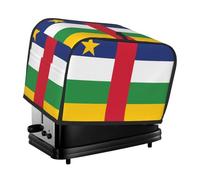 Cubierta para tostadora de 2 rebanadas con bandera de África Central, a prueba de polvo, resistente al aceite, protege pequeños electrodomésticos de cocina