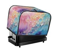 Cubierta para tostadora de 2 rebanadas con estampado de mármol azul, a prueba de polvo, resistente al aceite, protege pequeños electrodomésticos de cocina