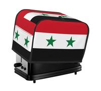 Cubierta para tostadora de 2 rebanadas con la bandera de la República Árabe Siria, a prueba de polvo, resistente al aceite, protege pequeños electrodomésticos de cocina