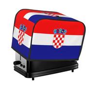 Cubierta para tostadora de 2 rebanadas con la bandera de la República de Croacia, a prueba de polvo, resistente al aceite, protege pequeños electrodomésticos de cocina