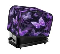 Cubierta para tostadora de 2 rebanadas de fantasía, mariposa, hojas de palma, cubierta antipolvo para máquina de pan, pequeños electrodomésticos de cocina