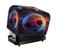 Cubierta para tostadora de 2 rebanadas, estrellas estrelladas, pelota de fútbol, cubierta antipolvo para máquina de pan, pequeño electrodoméstico de cocina