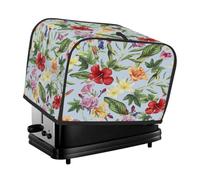 Cubierta para tostadora de 2 rebanadas, hojas tropicales, flores, acuarela, pequeño electrodoméstico, tostadora, cubierta antipolvo para regalos de cocina