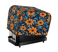 Cubierta para tostadora de 2 rebanadas, impermeable, para hacer pan, protector de flores abstractas y dejar lindas margaritas, cubierta para electrodomésticos pequeños para protección contra el polvo