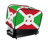 Cubierta para tostadora de 2 rebanadas impresa con bandera de Burundi, a prueba de polvo, resistente al aceite, protege pequeños electrodomésticos de cocina