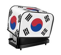 Cubierta para tostadora de 2 rebanadas impresa con la bandera de la República de Corea, a prueba de polvo, resistente al aceite, protege pequeños electrodomésticos de cocina