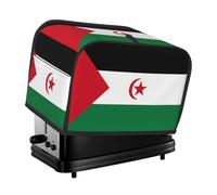 Cubierta para tostadora de 2 rebanadas impresa con la bandera del Sáhara Occidental, a prueba de polvo, resistente al aceite, protege pequeños electrodomésticos de cocina