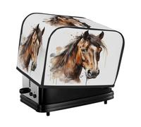 Cubierta para tostadora de 4 rebanadas de acuarela, animal, caballo, pequeño electrodoméstico, tostadora, cubierta antipolvo para regalos de cocina