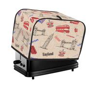 Cubierta para tostadora de 4 rebanadas, diseño de la ciudad de Londres, para pequeños electrodomésticos, cubierta antipolvo para regalo de cocina