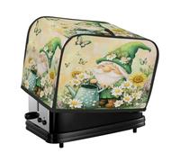 Cubierta para tostadora de 4 rebanadas, impermeable, para hacer pan, gnomos, mariposa, margarita, girasol, cubierta para electrodomésticos pequeños para protección contra el polvo y las huellas