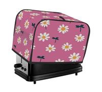 Cubierta para tostadora de 4 rebanadas, impermeable, para hacer pan, margarita, libélula, rosa, cubierta simple para electrodomésticos pequeños para protección contra el polvo y las huellas dactilares