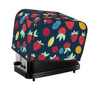 Cubierta para tostadora de fresa de hoja extraña para 2 rebanadas, cubierta para electrodomésticos pequeños con bolsillos, protección contra el polvo y las huellas dactilares