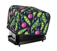 Cubierta para tostadora de guisantes verdes y cebolla para 2 rebanadas de cocina, para electrodomésticos pequeños, con bolsillos, protección contra el polvo y las huellas dactilares