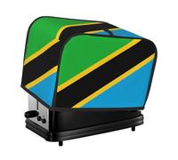 Cubierta para tostadora de la bandera de Tanzania, adecuada para diseño de ranura ancha, con bolsa de almacenamiento lateral, fácil de limpiar, a prueba de polvo, adecuada para cocina.