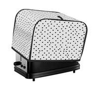 Cubierta para tostadora de lunares negros sobre blanco, cubierta antipolvo para máquina de pan, pequeños electrodomésticos de cocina