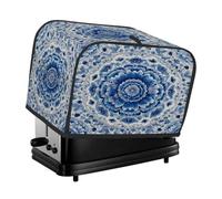 Cubierta para tostadora floral de mandala azul bohemio para 4 rebanadas, cubierta antipolvo para máquina de pan, pequeños electrodomésticos de cocina