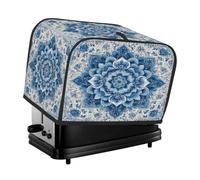 Cubierta para tostadora floral de mandala azul bohemio para 4 rebanadas, cubierta antipolvo para máquina de pan, pequeños electrodomésticos de cocina