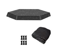 Cubierta para Trampolín, 6 Barras Trampolín Red De Protección Solar, Cubierta De Tienda De Trampolín,Accesorios de Sombra de trampolín, para Jardín Patio Y Deportes(Size:8FT-6 Poles,Color:Negro)
