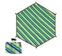 Cubierta Para Trampolín Al Aire Libre, Cubierta Protectora Para Trampolín, Sombrilla Para Trampolín,Cubierta De Trampolín, Sombrilla Impermeable Para Patio Traser(Size:12FT-6 Poles,Color:stripe verde)