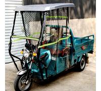 Cubierta para Triciclo EléCtrico, Cubierta Reflectante para Marco de Triciclo eléctrico, fácil de Entrar y Salir, con Tiras de Advertencia de Seguridad(Grey,80CM/31.5IN)