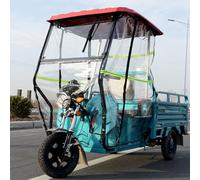 Cubierta para Triciclo EléCtrico, Cubierta Reflectante para Marco de Triciclo eléctrico, fácil de Entrar y Salir, con Tiras de Advertencia de Seguridad(Red,100CM/39.4IN)