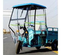 Cubierta para Triciclo EléCtrico, Cubierta Reflectante para Marco de Triciclo eléctrico, fácil de Entrar y Salir, con Tiras de Advertencia de Seguridad(Blue A,100CM/39.4IN)