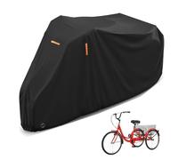Cubierta para triciclo para adultos, cubierta eléctrica para triciclos, resistente al viento, impermeable, protege tu bicicleta de la lluvia, el sol y la suciedad (negro)