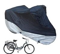 Cubierta para triciclo para adultos cubierta para bicicleta, cubierta de almacenamiento para motocicleta, resistente al agua y anti-UV(75 pulgadas de largox30 pulgadas de anchox44 pulgadas de alto