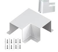 Cubierta Para Tuberías De Aire Acondicionado - Piezas Metálicas Decorativas De 90 Grados - Cubierta para Conjunto Líneas Curvas de 10x10 cm | Para Bombas De Calor Split Hvac Y De Conductos Tuberías Ex
