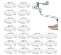 Cubierta Para Tubos De Radiador,20 Piezas Collares De Protección Para Tubos De 16 mm De Diámetro - Mangas Centrales Para,Para Fontanería Exterior, Inodoro, Radiador, Baño, Hogar, Ducha, Fregader