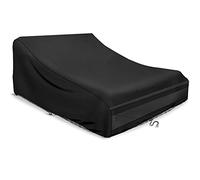 Cubierta para tumbona para 2 personas, 200 × 140 × 90 cm, cubierta 420D, doble tumbona exterior, impermeable, doble tumbona de jardín, protección protectora, resistente al viento, resistente a los