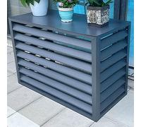 Cubierta para unidad de aire acondicionado al aire libre, protector de aluminio resistente a la intemperie para bombas de calor, diseño elegante y duradero, se adapta a la mayoría de aires