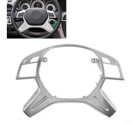Cubierta para volante, 1 pieza, embellecedor de plástico para volante Mercedes C/E/M/ML/GLS/G, reemplazo directo, acabado plateado, compatible con modelos W204/W212/W166/W463