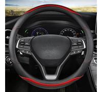 Cubierta para Volante De Coche, Accesorios para Automóvil, 37, 38cm, 15 ", para Accord Amaze Brio City Grace Fit Jazz Insight Inspire Legend(Rojo)