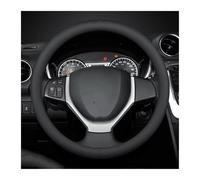 Cubierta para Volante Funda de Volante de Cuero Antideslizante y ventilada para Suzuki S-Cross, Swift SX4, Vitara, Jimny, Grand Vitara, Baleno, Ciaz, Samurai(Style C Black)