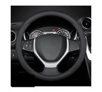 Cubierta para Volante Funda de Volante de Cuero Antideslizante y ventilada para Suzuki S-Cross, Swift SX4, Vitara, Jimny, Grand Vitara, Baleno, Ciaz, Samurai(Style A Black)